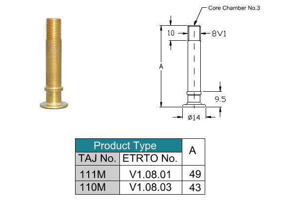 Brass Stem Without Rubber Base